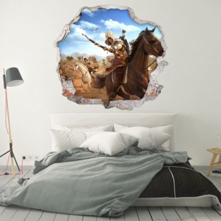 Vinilos decorativos agujero 3d videojuego assassin's creed origins