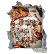 Vinilo agujero 3d collage jude bellingham