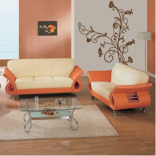 Vinilo decorativo ornamentación floral