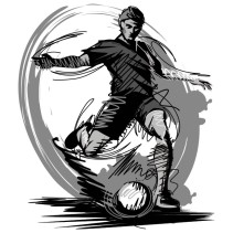 Vinilos y pegatinas jugador de fútbol