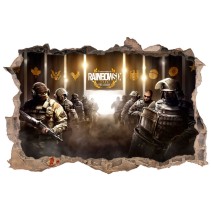 Vinilo agujero 3d videojuego tom clancy's rainbow six siege pro league