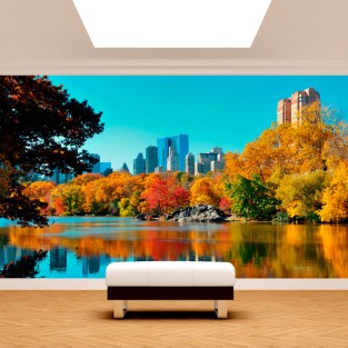 Fotomural lago central park nueva york