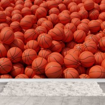 Fotomural fondo balones baloncesto