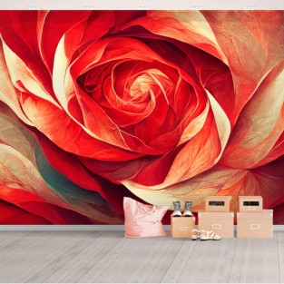 Fotomural o papel pintado dibujo artístico rosa