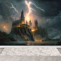 Fotomural ilustración castillo tenebroso