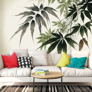 Fotomural o papel pintado dibujo hojas plantas detalle Fotomural o papel pintado dibujo hojas plantas detalle