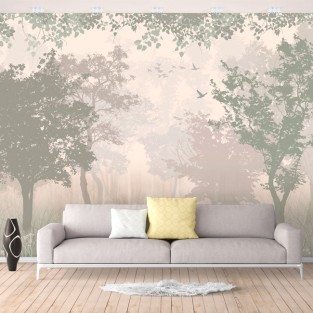 Fotomural o papel pintado dibujo bosque elegante Fotomural o papel pintado dibujo bosque elegante