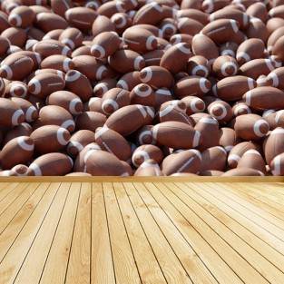 Fotomural patrón pelotas fútbol americano