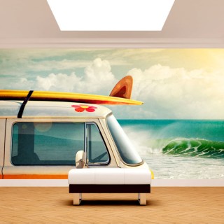 Fotomural o papel pintado surf vintage