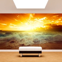 Fotomural o papel pintado atardecer en la playa