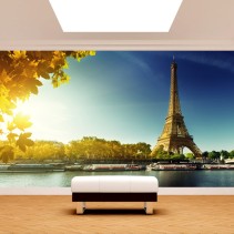 Fotomural o papel pintado torre eiffel parís sena