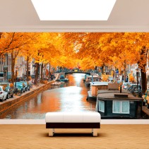 Fotomural paisaje amsterdam en otoño