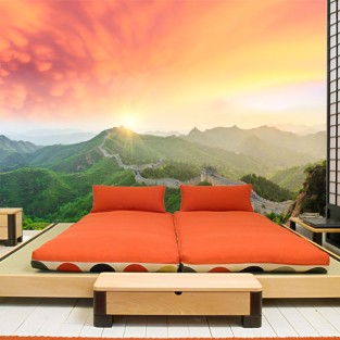 Fotomurales gran muralla china al atardecer