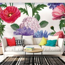 Fotomural decorativo con flores para paredes