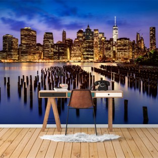 Fotomural o papel pintado skyline nueva york ciudad
