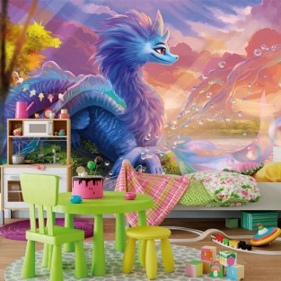 Fotomurales papel pintado raya y el último dragón