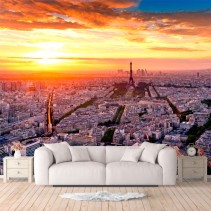 Fotomurales o papel pintado skyline ciudad de parís
