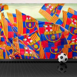 Fotomurales de vinilos banderas del barça Fotomurales de vinilos banderas del barça