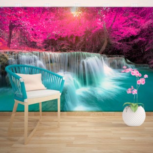 Fotomural o papel pintado cascadas huay mae kamin Fotomural o papel pintado cascadas huay mae kamin