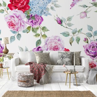 Fotomural o papel pintado con rosas