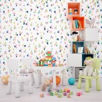 Fotomural o papel pintado patrón trazos de colores