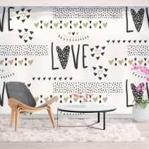 Fotomural o papel pintado corazones love