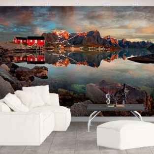 Fotomural o papel pintado paisaje reine noruega Fotomural o papel pintado paisaje reine noruega