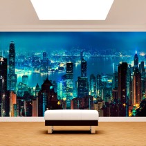 Fotomural o papel pintado hong kong ciudad