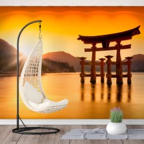 Fotomural o papel pintado torii flotante santuario itsukushima