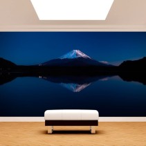 Fotomural lago kawaguchi y monte fuji de noche