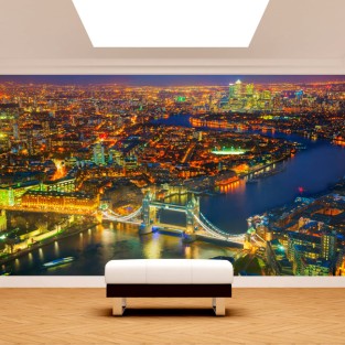 Fotomural o papel pintado skyline londres de noche