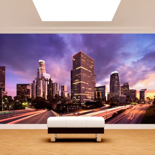 Fotomural los ángeles ciudad al atardecer