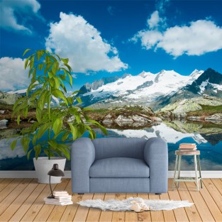 Fotomural paisaje montañas alpes suizos