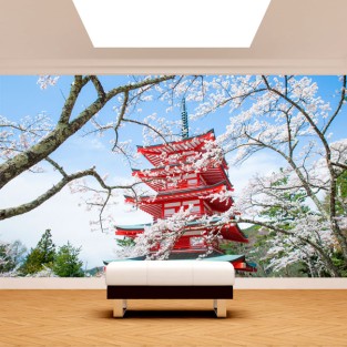 Fotomural o papel pintado paisaje pagoda japón Fotomural o papel pintado paisaje pagoda japón
