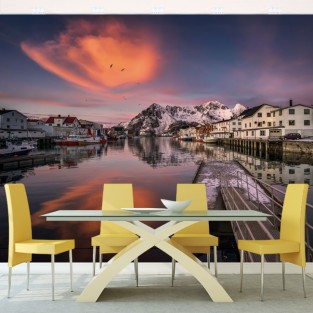 Fotomural o papel pintado islas lofoten noruega
