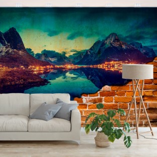 Fotomural islas noruega reine efecto pared rota Fotomural islas noruega reine efecto pared rota