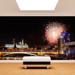 Fotomurales ciudad rusia de noche