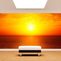 Fotomural sol atardecer frente al mar