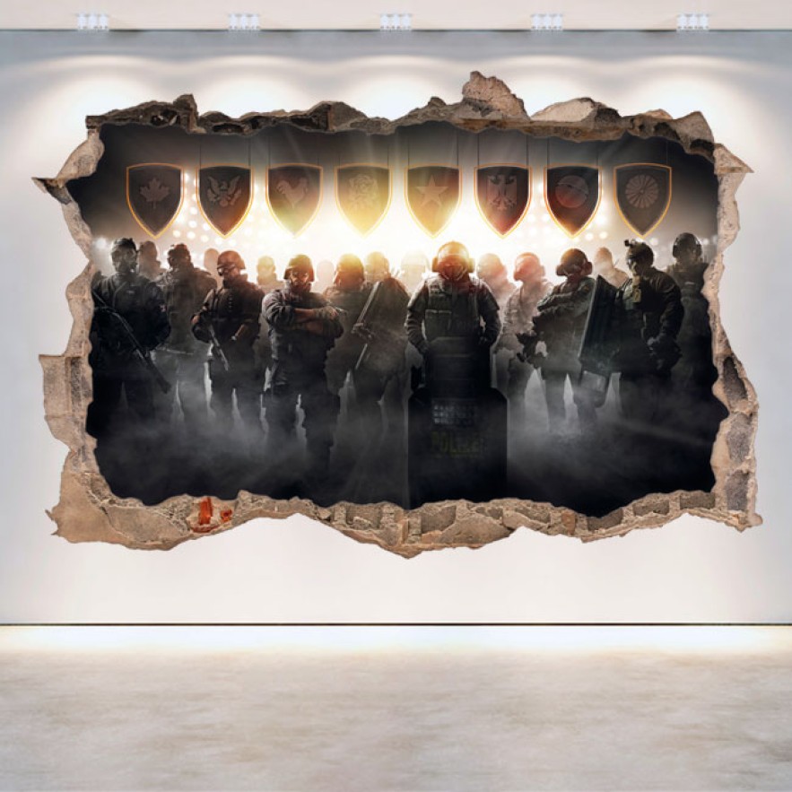 Vinilo agujero  3d tom clancy's rainbow six siege pro league