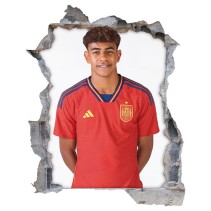 Vinilo jugador de fútbol 3d lamine yamal
