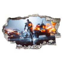 Vinilo agujero 3d videojuego battlefield