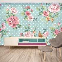 Fotomurales adhesivos patrones flores para decorar