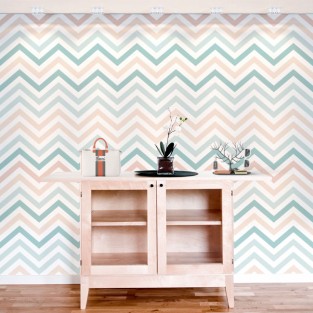Fotomurales o papel pintado patrón líneas zigzag