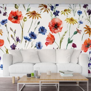 Murales de vinilos con flores para decorar