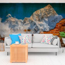 Fotomural efecto pared rota del monte everest