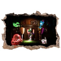Vinilo agujero 3d videojuego luigi's mansion dark moon