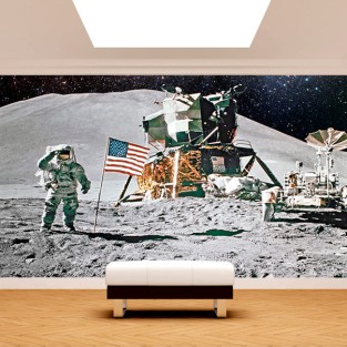 Papel pintado o fotomural astronauta en la luna Papel pintado o fotomural astronauta en la luna