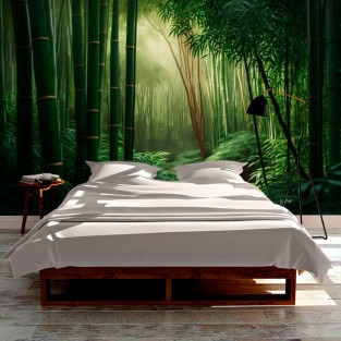 Papel pintado o fotomural bosque bambú