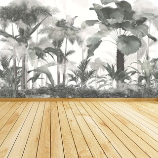 Papel pintado o fotomural acuarela bosque tropical