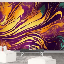 Papel pintado o fotomural ondas de  pintura colores